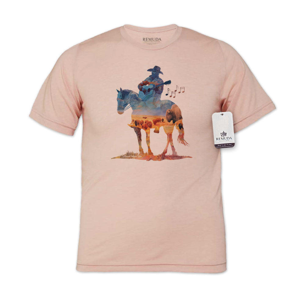 Where The Buffalo Roam - Adult Unisex Western Watercolor Tee T-Shirt