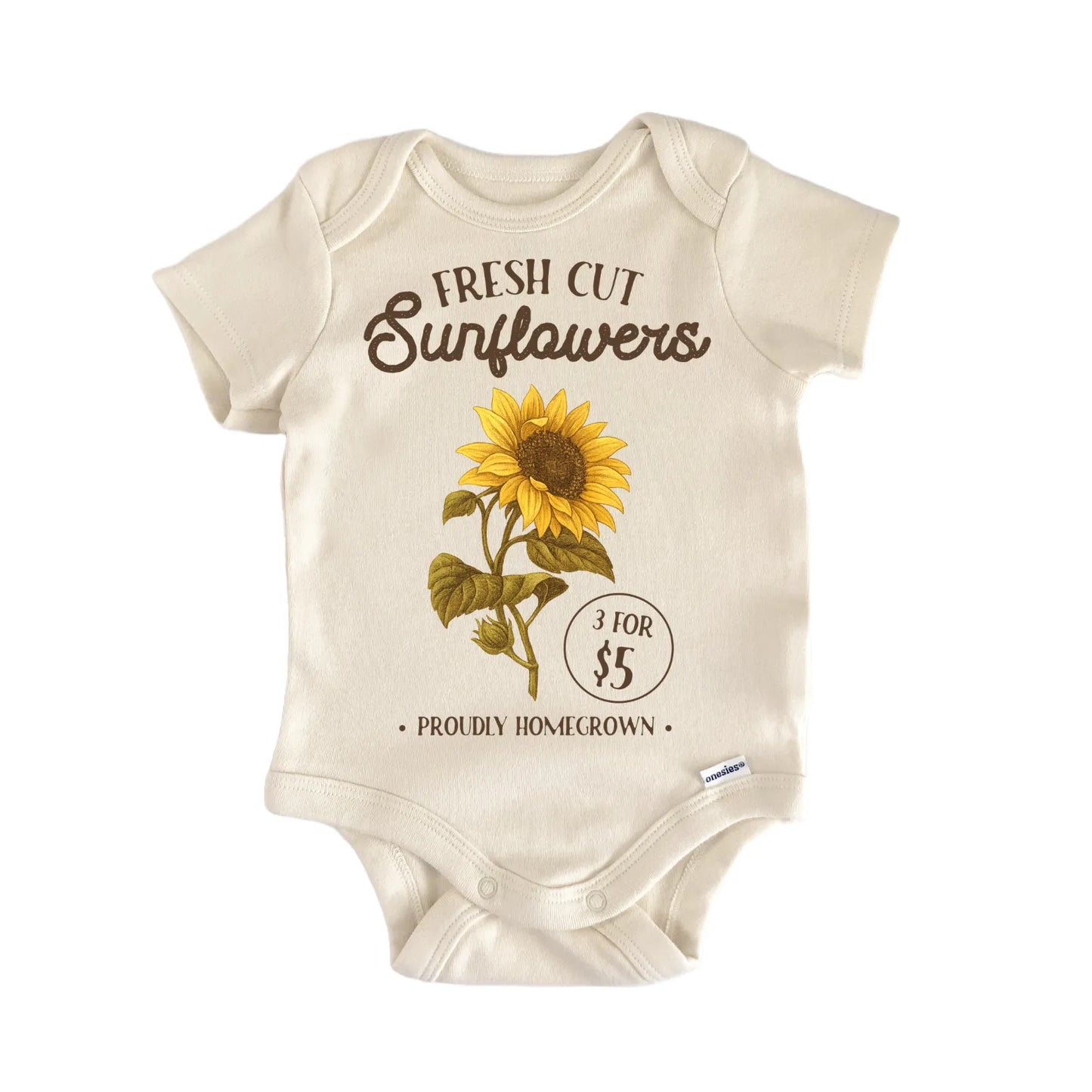 Sunflower Farm Homegrown Market Baby Gift Baby Bodysuit