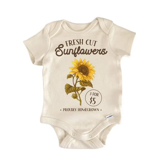 Sunflower Farm Homegrown Market Baby Gift Baby Bodysuit