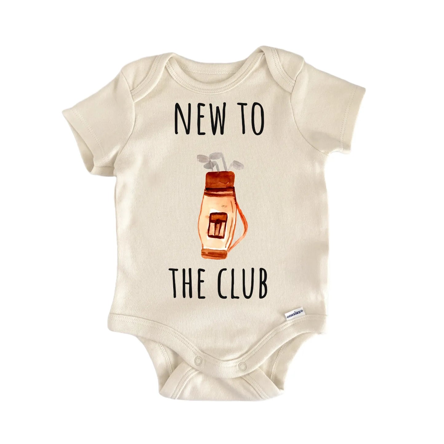 New To The Club Golf Course Newborn Gift Baby Bodysuit