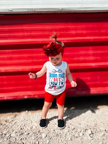 Red Bamboo Biker Shorts (FINAL SALE)