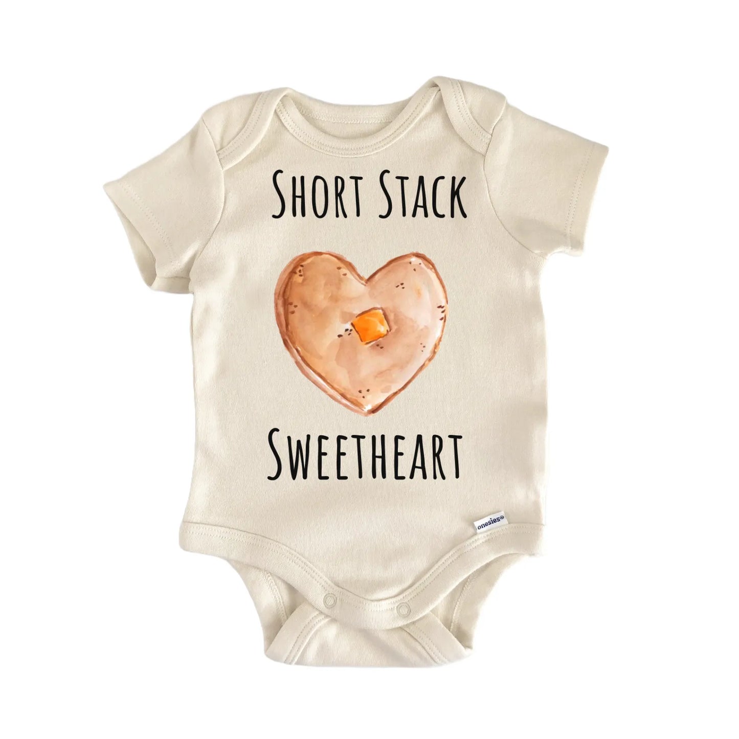 Pancake Flapjack Sweetheart Breakfast Brunch Baby Gift Baby Bodysuit