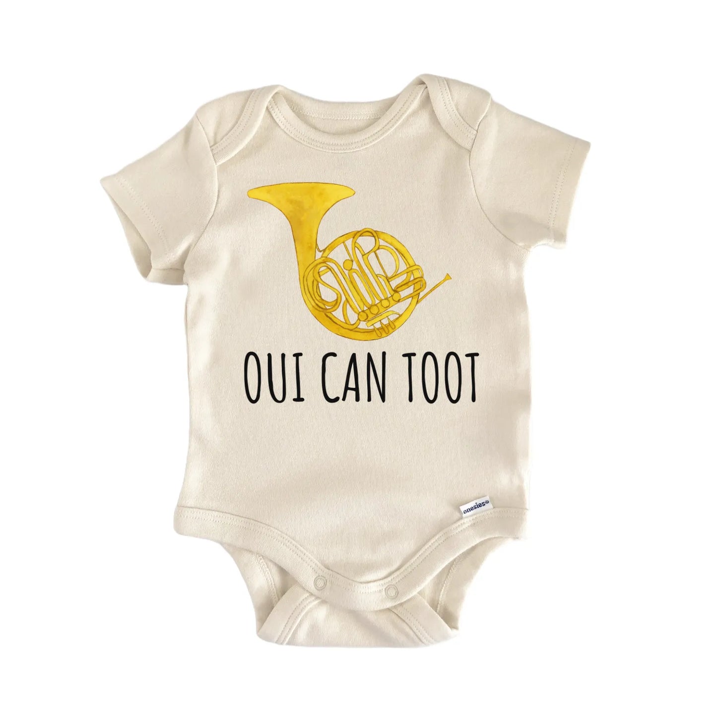 French Horn Brass Instrument Band Baby Gift Baby Bodysuit