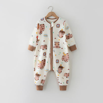 Split-leg Sleeping Bag To Prevent Kicking Off The Covers One-piece Bodysuit