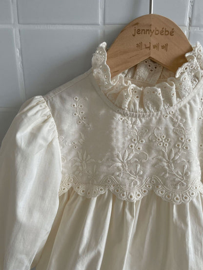 Crawling Suit Baby Lace Stand-up Collar Jumpsuit Girl's Dress