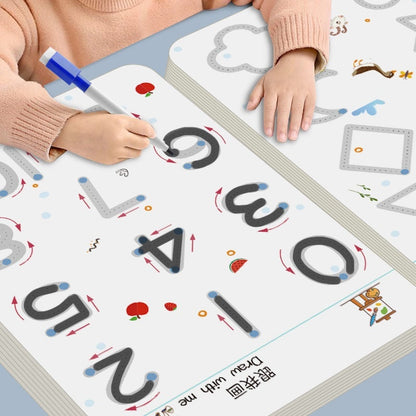 Children's Pen Control Training Copybook Stroke Drawing Point Line Picture Book Potential Development Cards