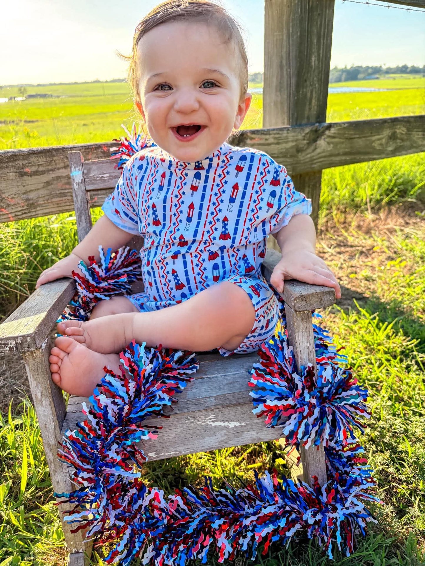 Red, White & Revved Up Romper (FINAL SALE)