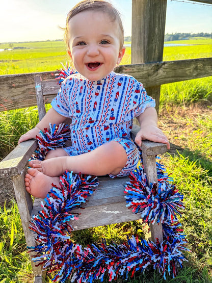 Red, White & Revved Up Romper (FINAL SALE)