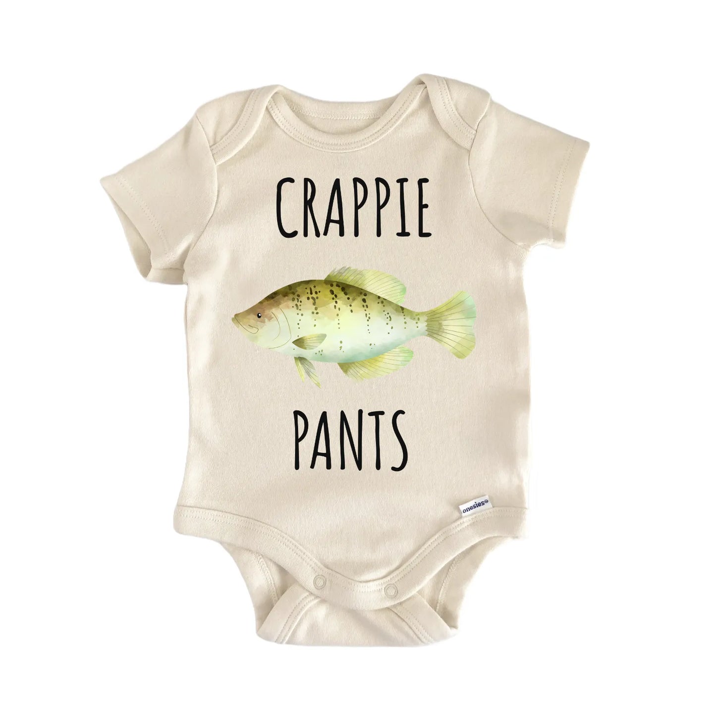 White Crappie Pumpkinseed Fish Freshwater Fishing Baby Gift Baby Bodysuit