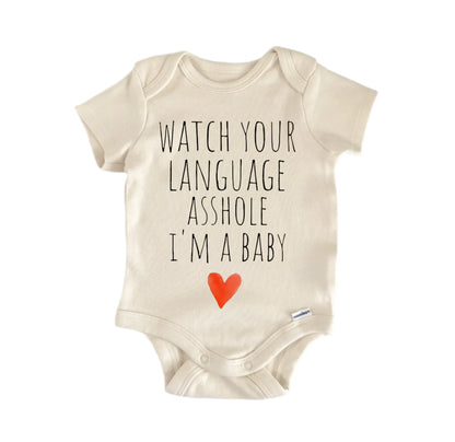 Watch Your Language Newborn Gift Baby Onesie® Onesie®
