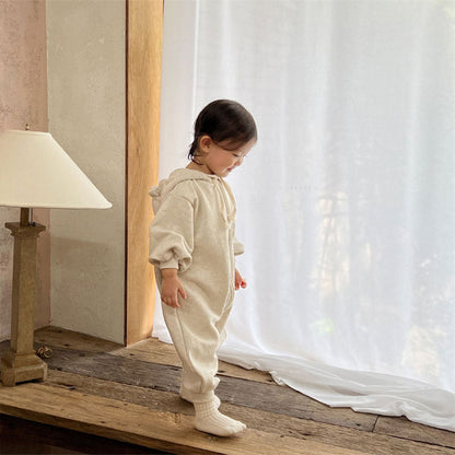 Long Sleeved Hoodie With Zipper For Baby Jumpsuit