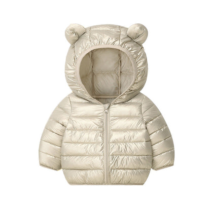 New Spring Autumn And Winter Solid-color Versatile Cotton Coat For Children