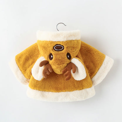 Winter New Thickened Fleece Girls' Cape