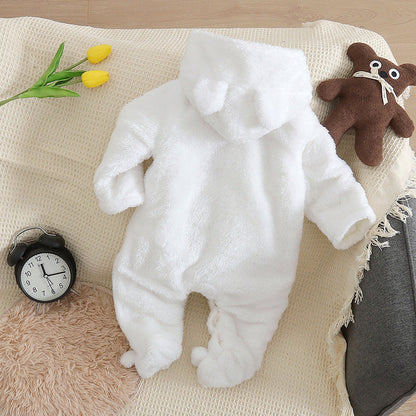 Cartoon Bear Velvet Romper Thickened Jumpsuit Romper Korean Trend Version