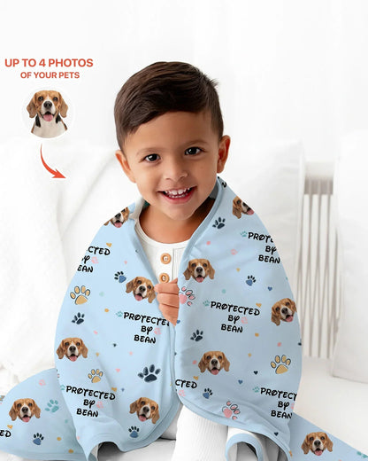 Custom Dog Pattern Bamboo Blanket