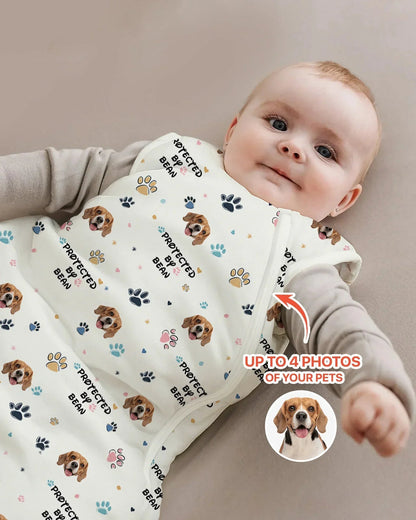 Custom Dog Photo Pattern Protected By Bamboo Sleep Bag