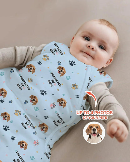 Custom Dog Photo Pattern Protected By Bamboo Sleep Bag