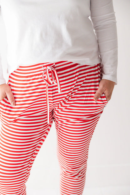 Red Stripes: Women's Joggers