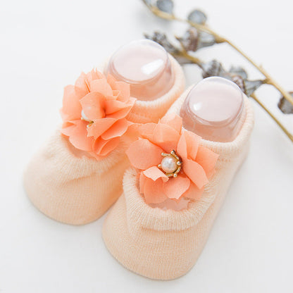 3 pairs of lace bow hole socks