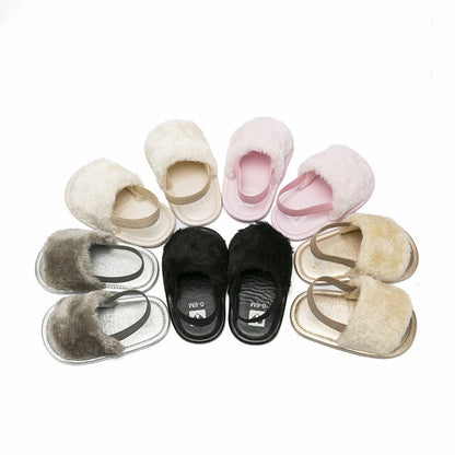 Girls' Plush Fashion Elastic Casual Shoes