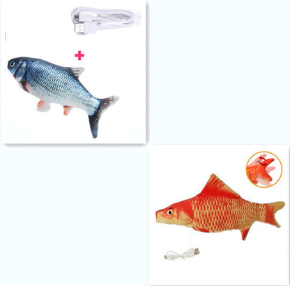 Electric Funny Cat Simulation Fish Beating Usb Jumping Cat Toy