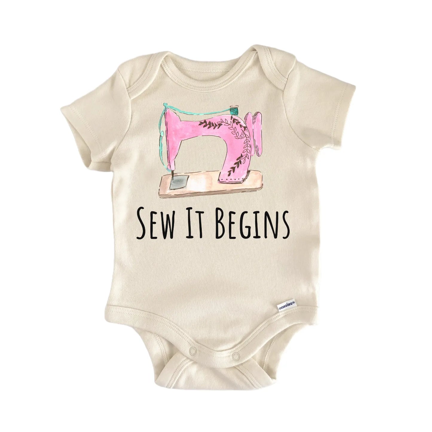 Sewing Machine Seamstress Thread Baby Gift Baby Bodysuit