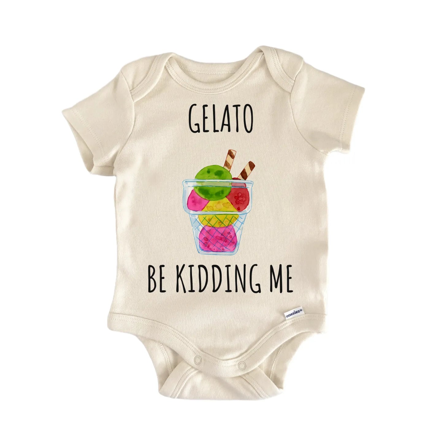 Gelato Ice Cream Dessert Baby Gift Baby Bodysuit