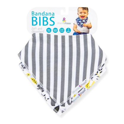 Primo Passi Bandana Bibs, Elephant Stripes