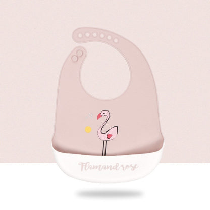 Baby Cartoon Silicone Bib Waterproof And Dirt-proof Super Soft