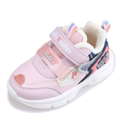 Short-staple two cotton warm sports shoes baby quilted functional shoes