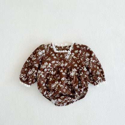 Cotton Baby Girl Baby Floral Long Sleeves