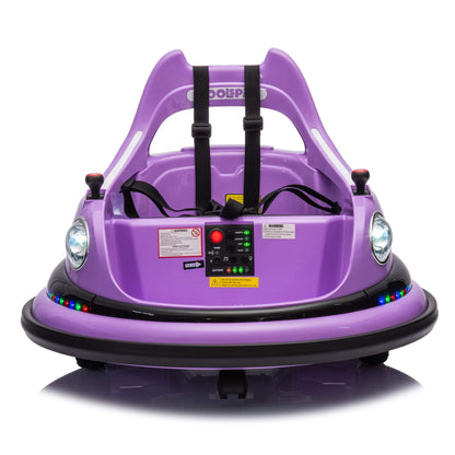 ToyRides Elite 12V Ride On Bumper Car for Kids, 1.5-5 Years Old, Purple