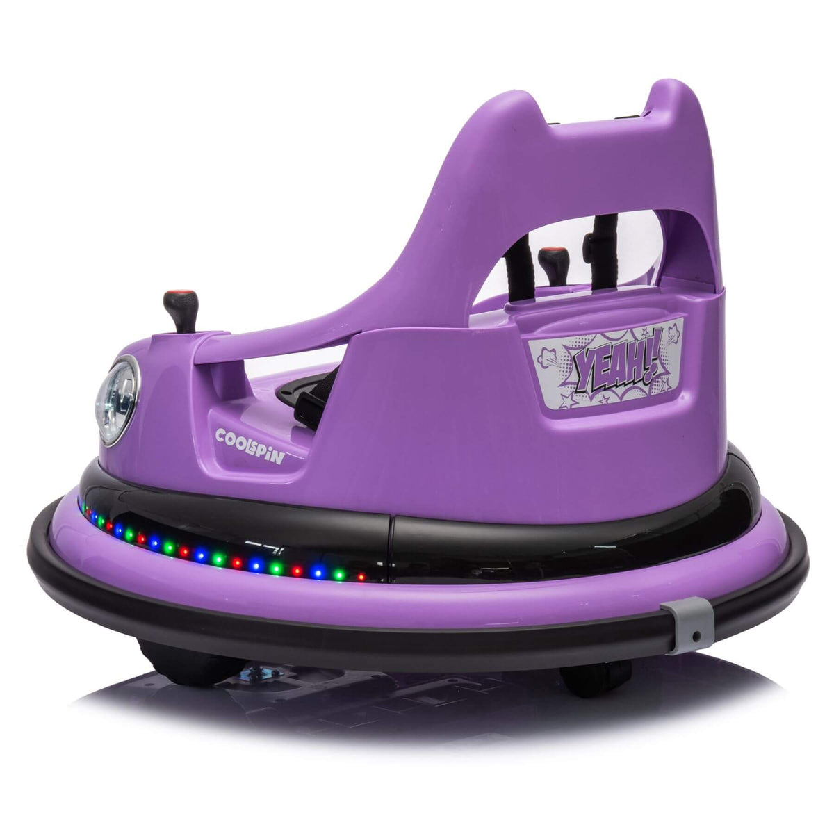 ToyRides Elite 12V Ride On Bumper Car for Kids, 1.5-5 Years Old, Purple