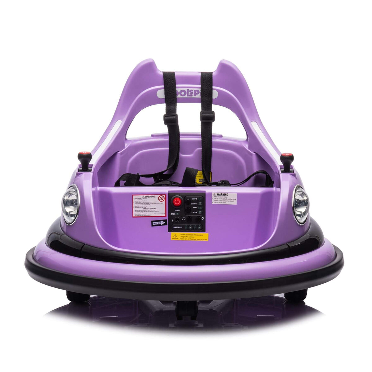ToyRides Elite 12V Ride On Bumper Car for Kids, 1.5-5 Years Old, Purple