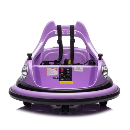 ToyRides Elite 12V Ride On Bumper Car for Kids, 1.5-5 Years Old, Purple