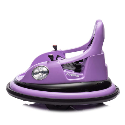ToyRides Elite 12V Ride On Bumper Car for Kids, 1.5-5 Years Old, Purple