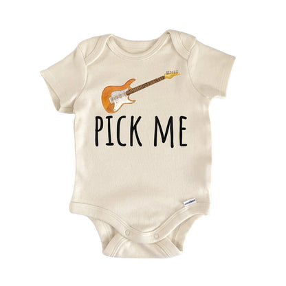 Pick Me Electric Guitar Rock Band Baby Gift Baby Bodysuit
