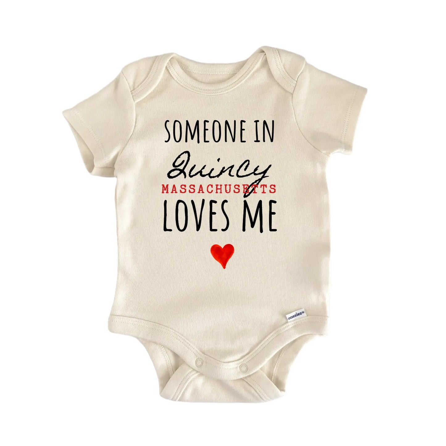 Quincy Massachusetts Baby Gift Baby Bodysuit