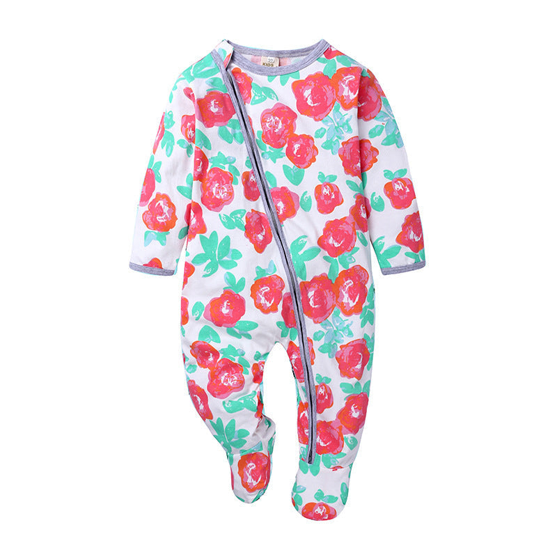 Baby Double Zipper Baby Long Sleeved Climbing Spring Jacket