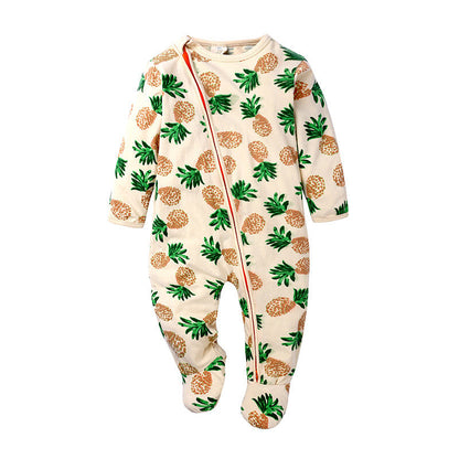 Baby Double Zipper Baby Long Sleeved Climbing Spring Jacket