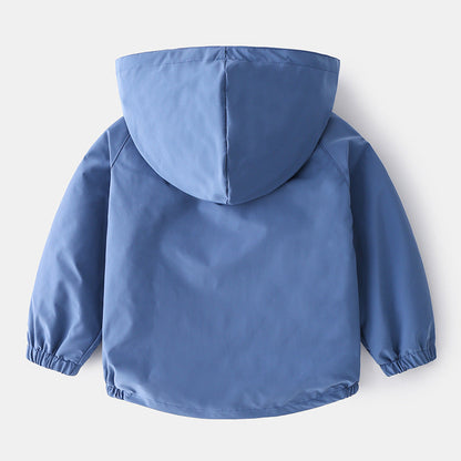 Spring New Korean Cartoon Hooded Kid In Trendy Style