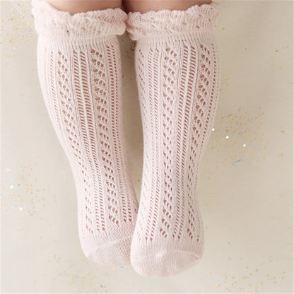 Medium and Small Children's Tube Socks Baby Mesh Mosquito Socks