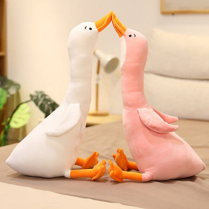 Cross-Border Hot Sale Big White Goose Doll Plush Toy Bed Sleeping Pillow Cushion Girl Child Doll Doll