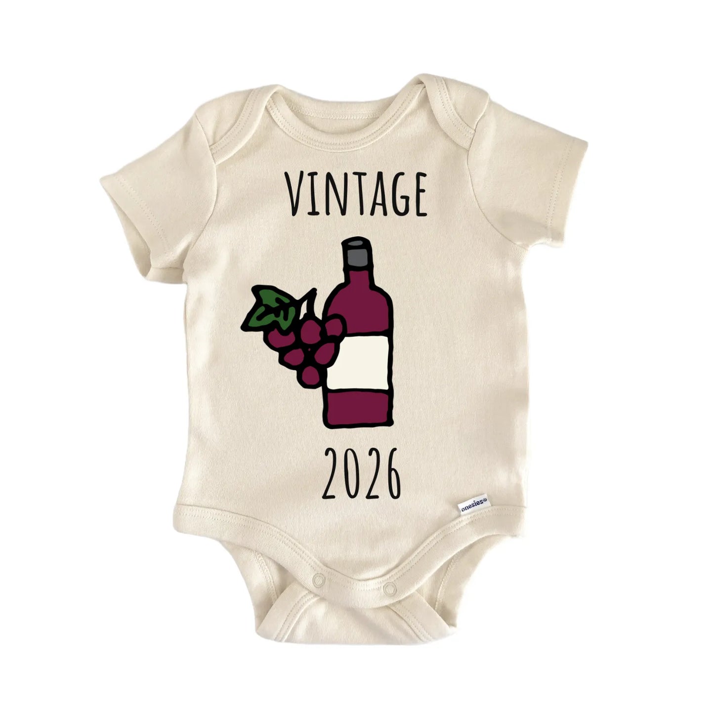 2026 Wine Vintage Grapes Winery Infant Gift Baby Bodysuit
