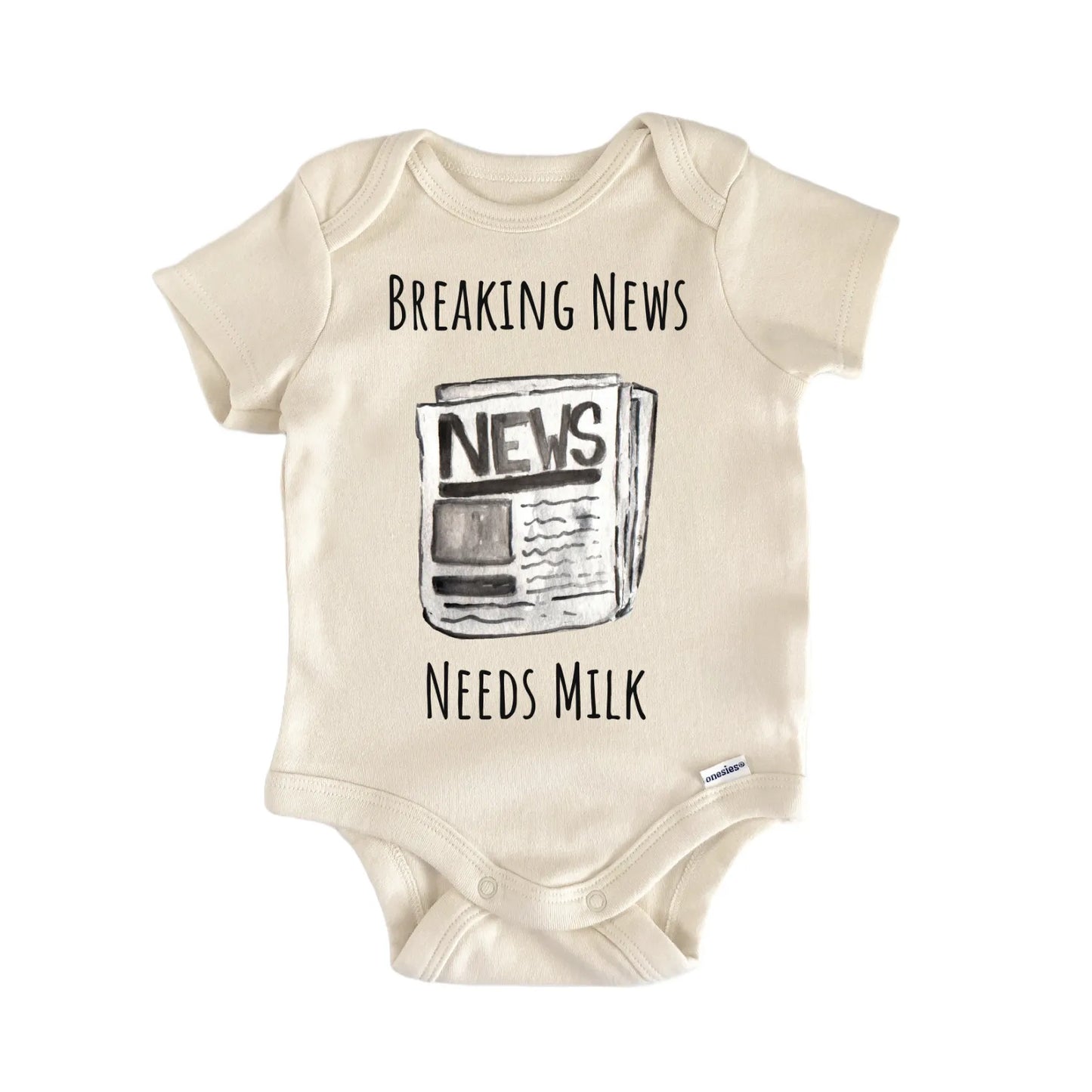 Breaking News Journalist Newspaper Baby Gift Baby Bodysuit