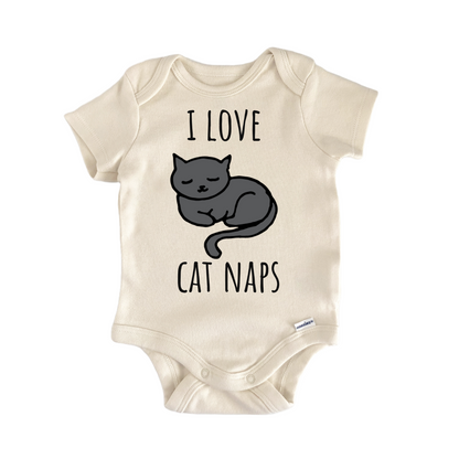 Cat Naps Sleeping Nap Feline Pet Baby Gift Baby Bodysuit