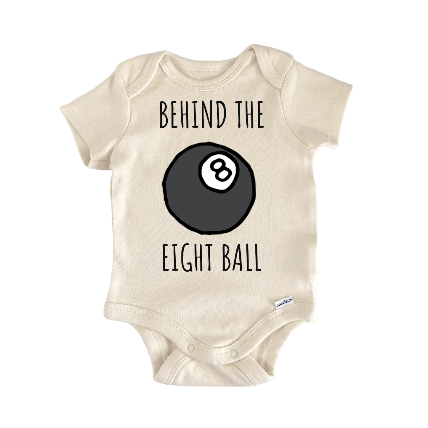 Eight Ball Billiards Pool Table Newborn Gift Baby Bodysuit
