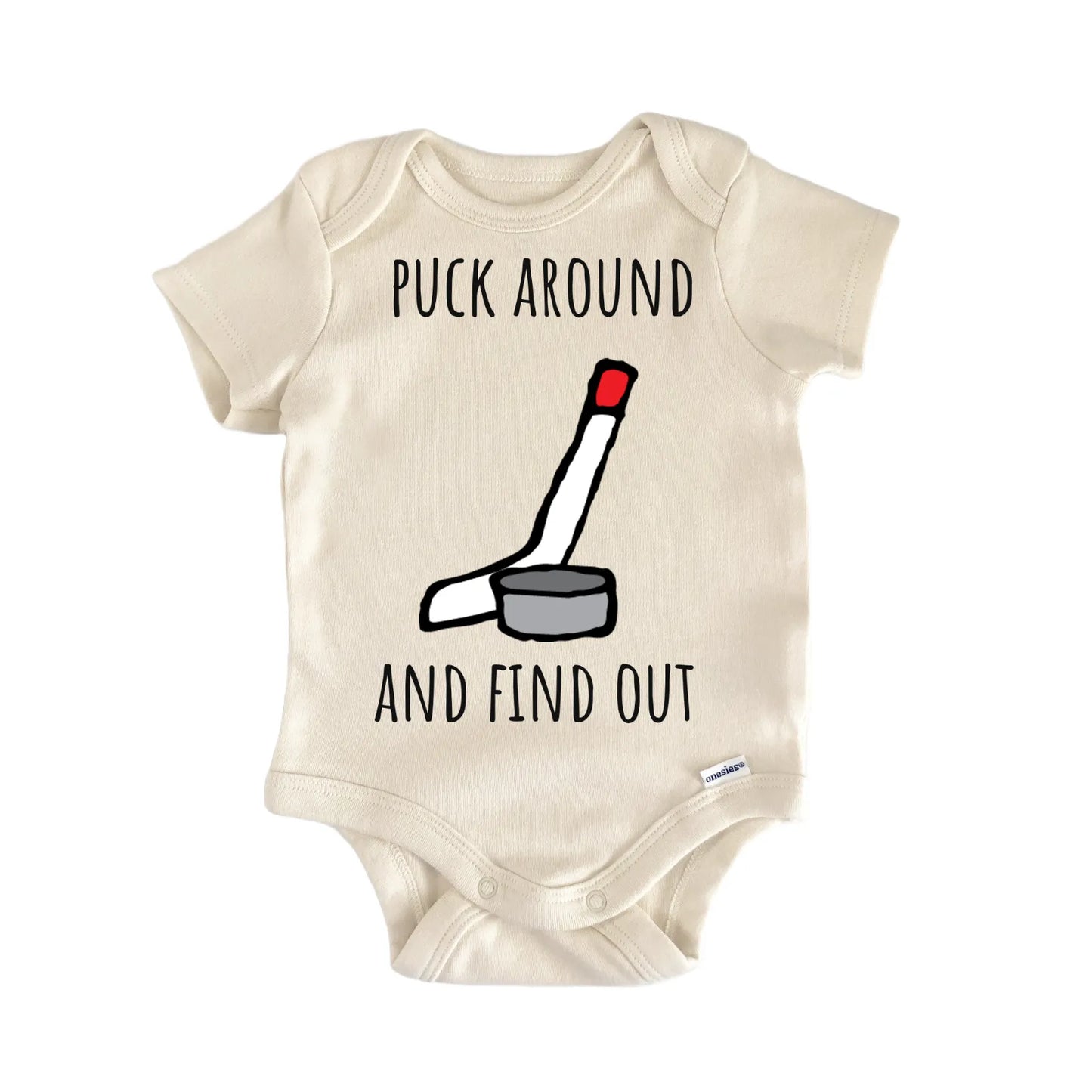 Hockey Puck Ice Skate Baby Gift Baby Bodysuit
