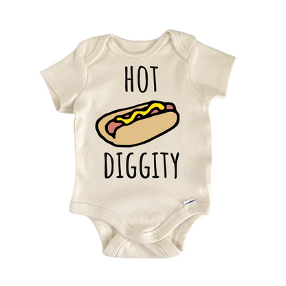 Hot Dog Hot Diggity Bbq Baby Gift Baby Bodysuit