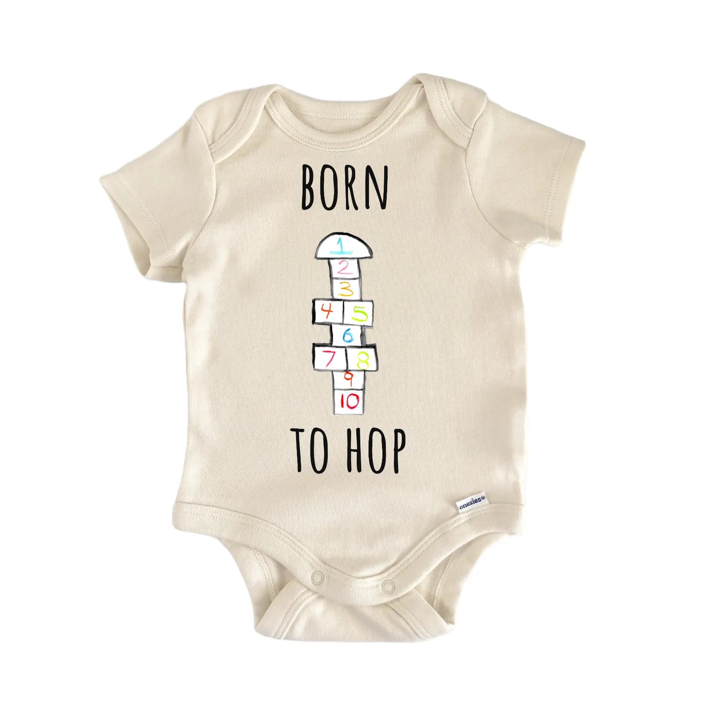 Hopscotch Playground Game Hop Jump Baby Gift Baby Bodysuit